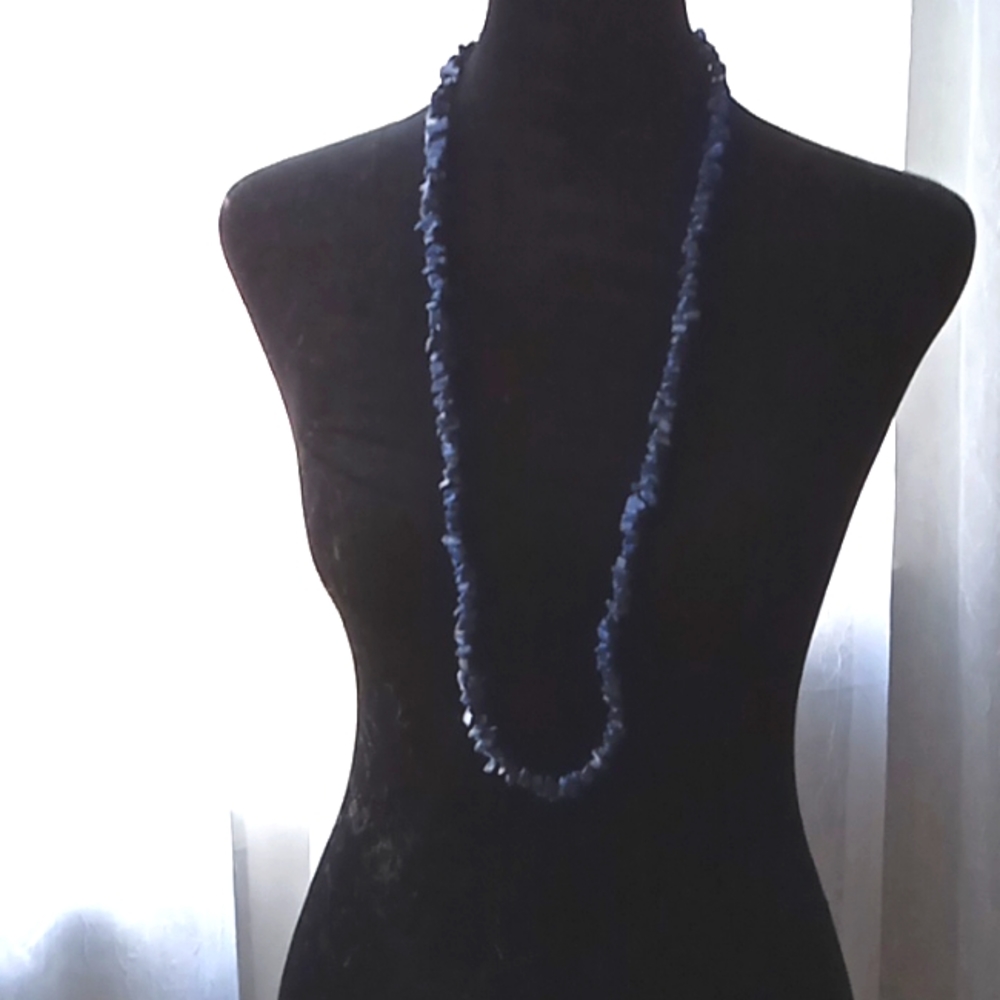 Lapis Lazuli Blue Stone Necklace